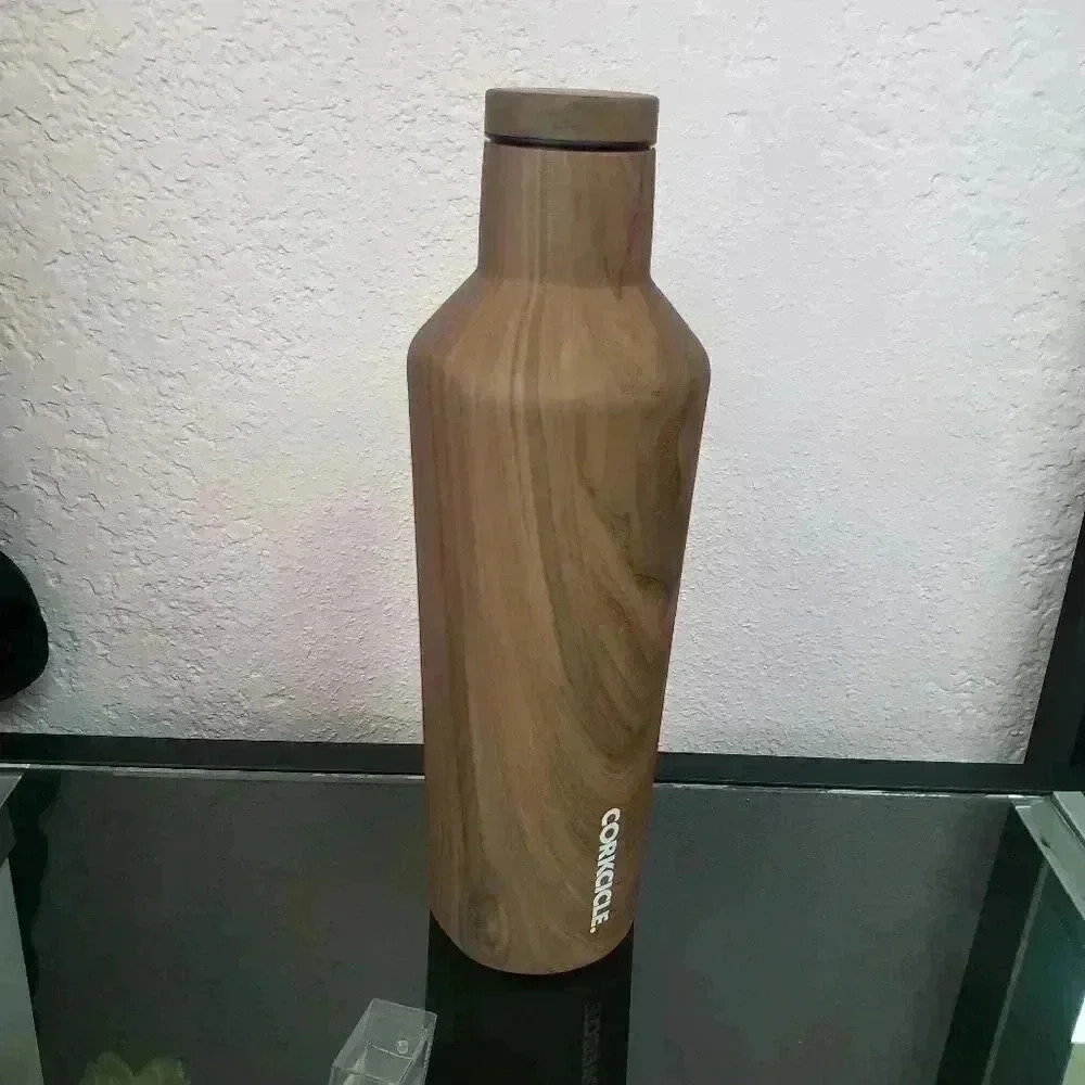 Corkcicle 16oz Canteen in Walnut Wood Pattern